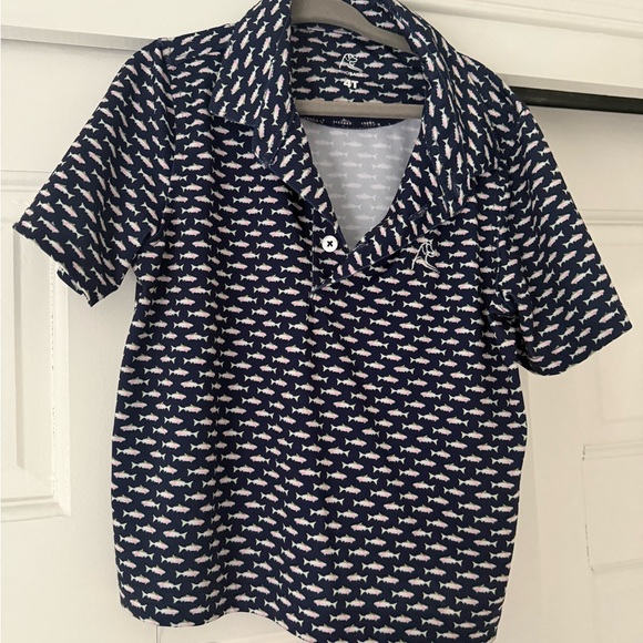 Boys 4T Rhoback Polos - Dinosaur Print and Fish print, performance fabric - Picture 3 of 3
